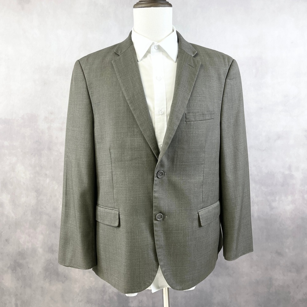 Caravelli Collezione Mens Blazer 42S Gray Two‎ Button Sport Coat Heritage Office